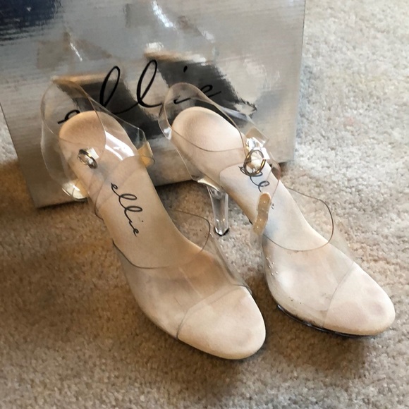 clear bikini competition shoes